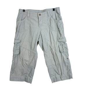 Kuhl Womens Kontra Capri Hiking Cargo Pants Gray Mid-Rise - Size 10